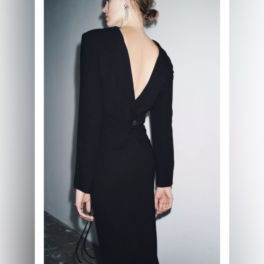 ZARA COAT DRESS WITH SASH ZW COLLECTION NWT SIZE SMALL - Picture 2 of 7